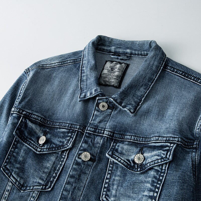 Actitud Biker - Chaqueta de Denim para Hombres