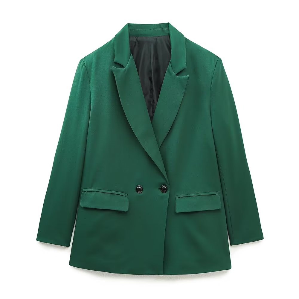 Elegante chaqueta de doble botonadura para mujer