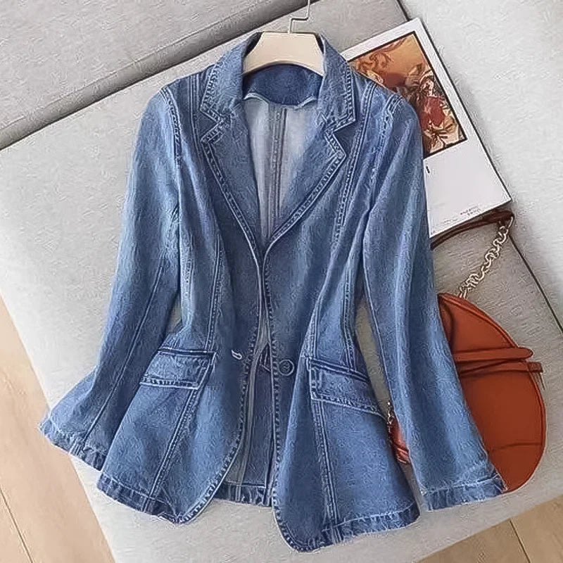 Chaqueta blazer vaquera para mujer