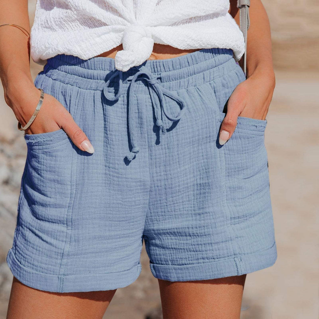 Pantalones cortos informales ligeros para mujer