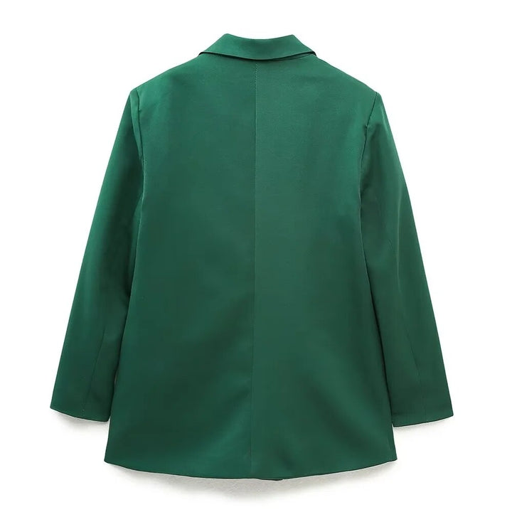 Elegante chaqueta de doble botonadura para mujer