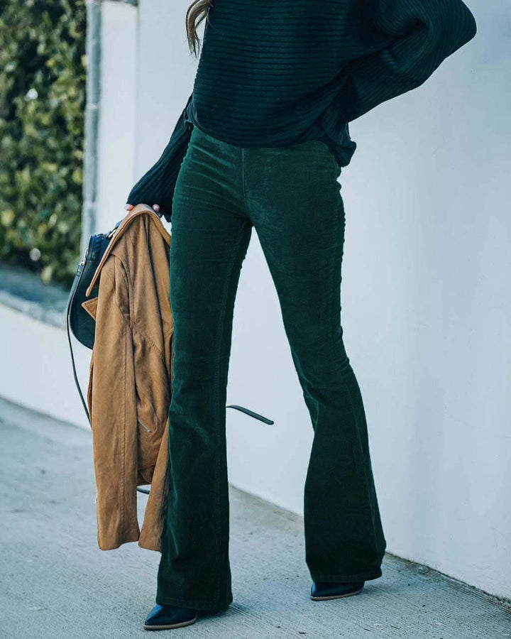 Pantalones cargo elegantes de cintura alta para mujer