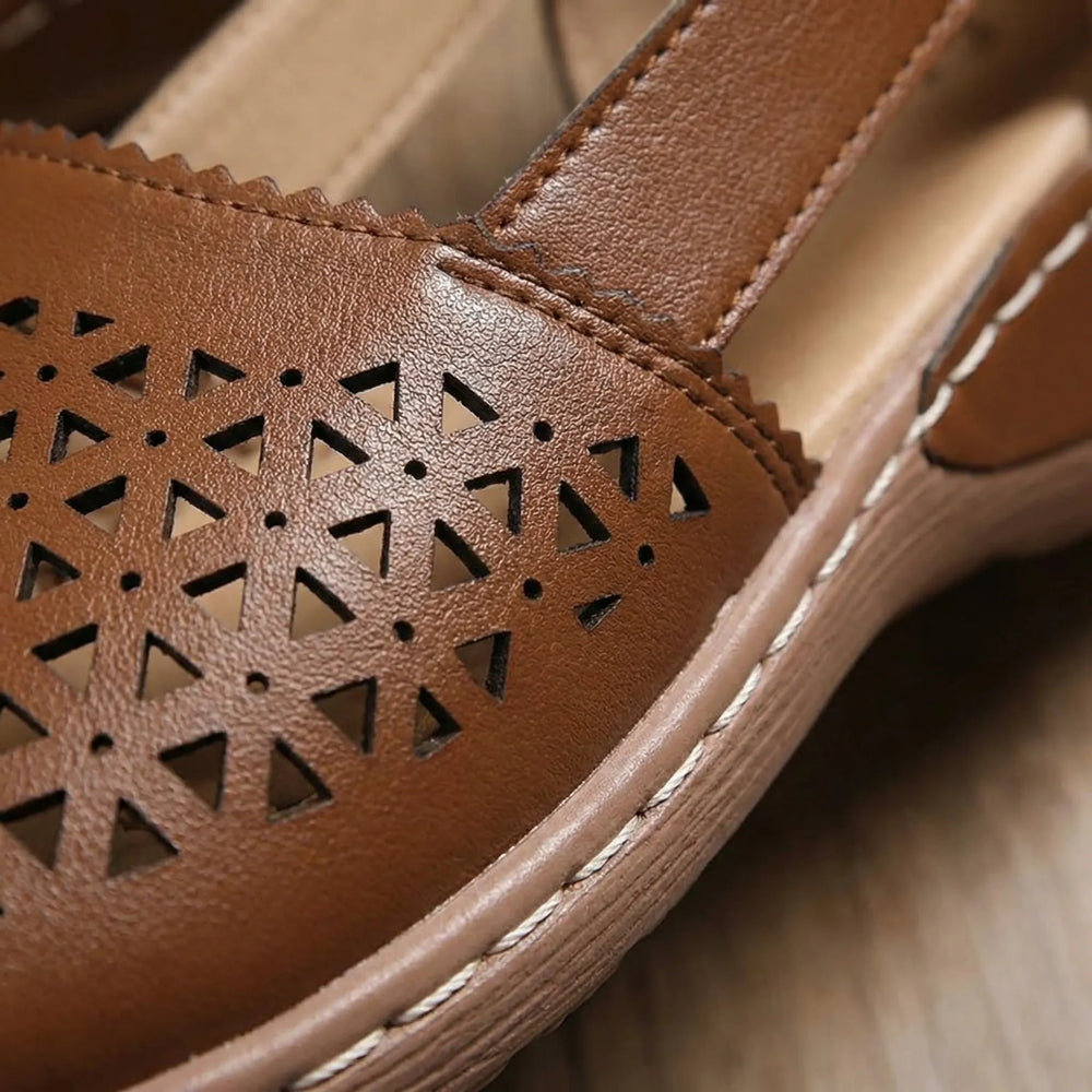 Sandrift - Sandalias de cuña sin cordones para mujer