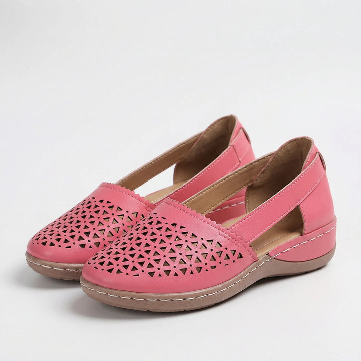 Sandriva - Alpargatas planas de cuña sin cordones