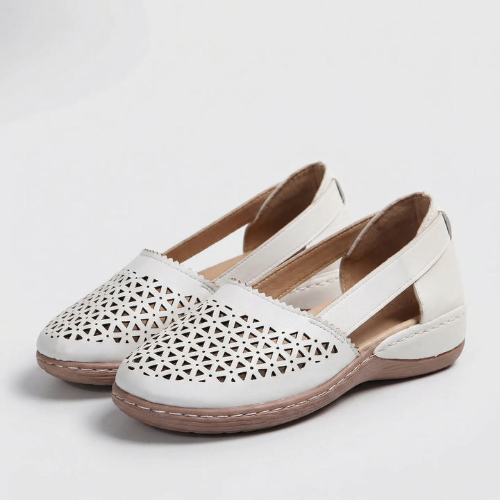 Sandriva - Alpargatas planas de cuña sin cordones