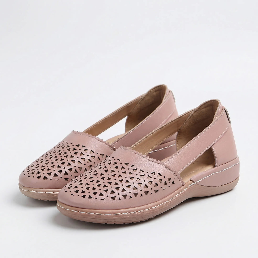 Sandriva - Alpargatas planas de cuña sin cordones