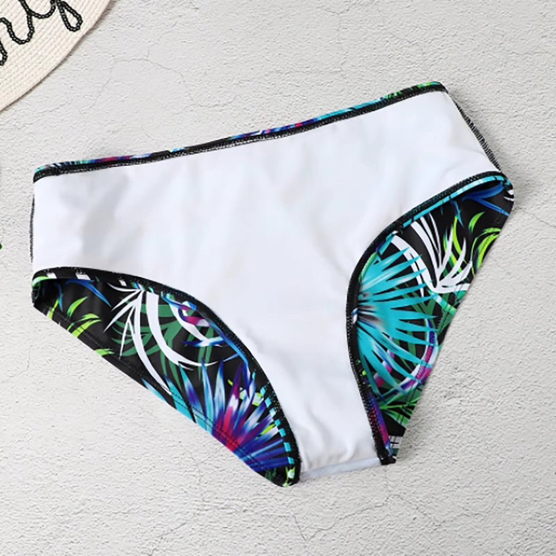Mary - Bikini de Alta Cintura con Estampado de Hojas para Mujer