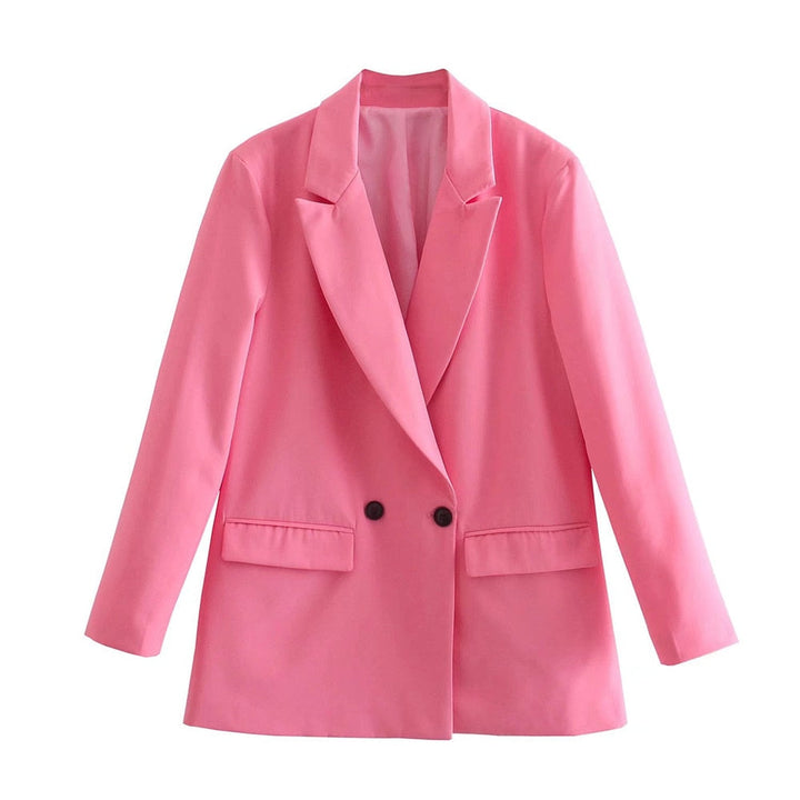Elegante chaqueta de doble botonadura para mujer