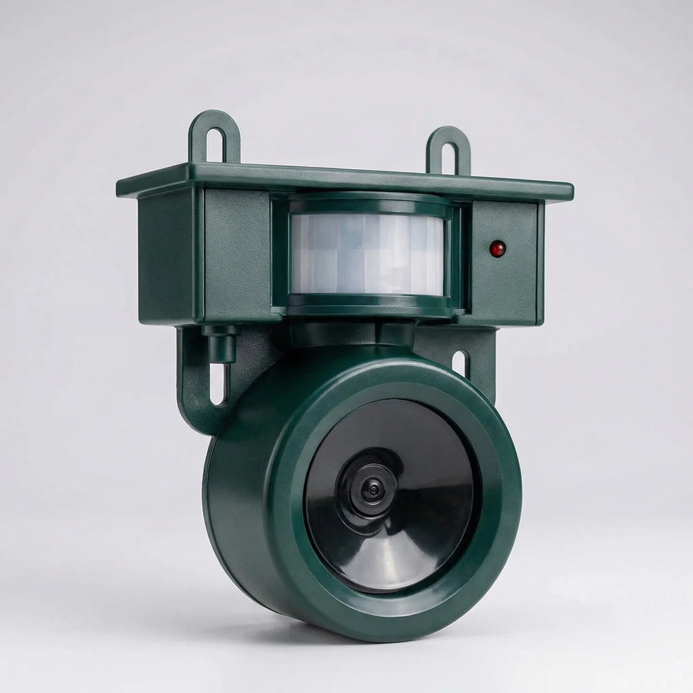 Scarvox - Ahuyentador de aves con sensor de movimiento alimentado por energía solar