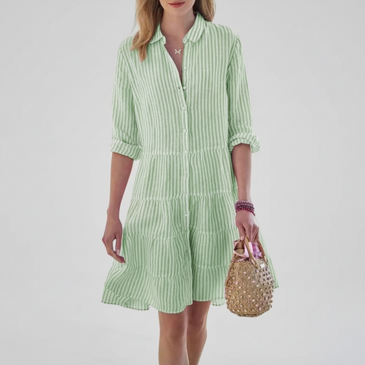 Vestido de Elegancia Casual con Silueta en Capas