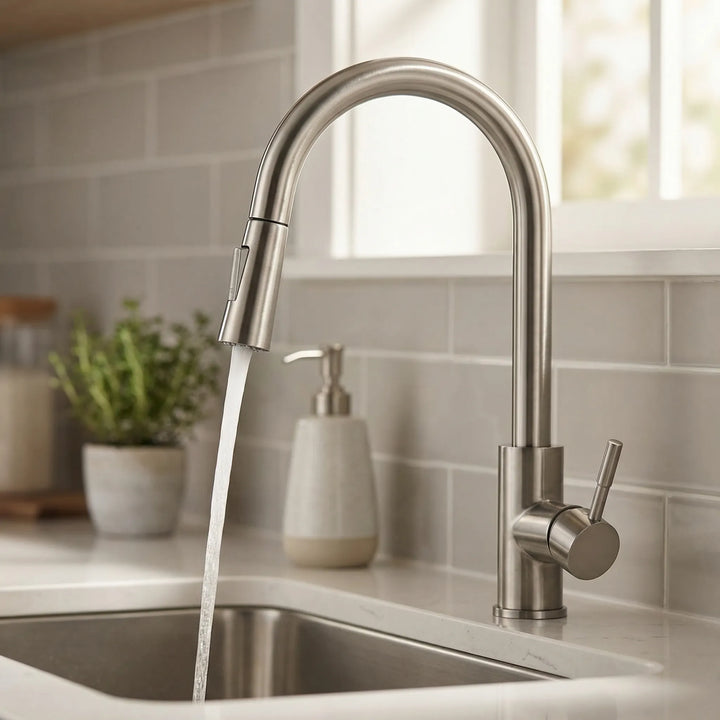 Senzara - Grifo de cocina con sensor de movimiento para montaje en encimera
