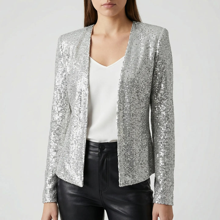Sequiva - Chaqueta abierta con lentejuelas
