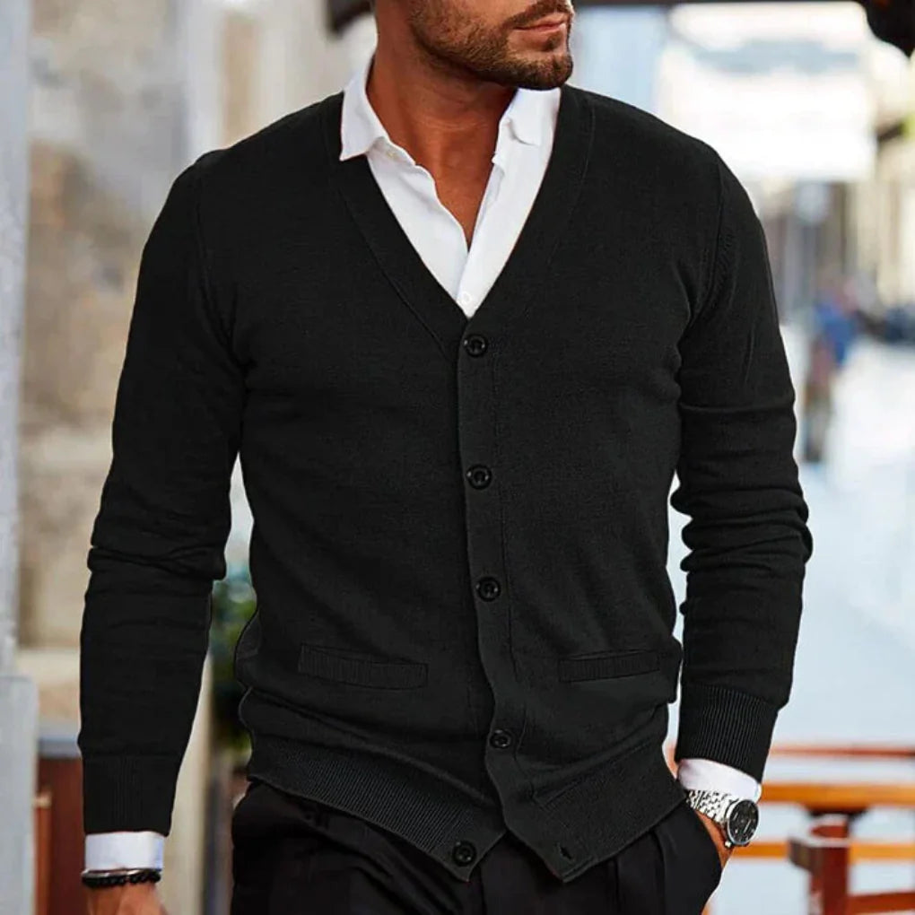 Cardigan de Algodón para Hombres en Estilo Casual