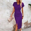 Maggiena – Vestido Mini Corto con V para Mujeres | Encanto Sin Esfuerzo
