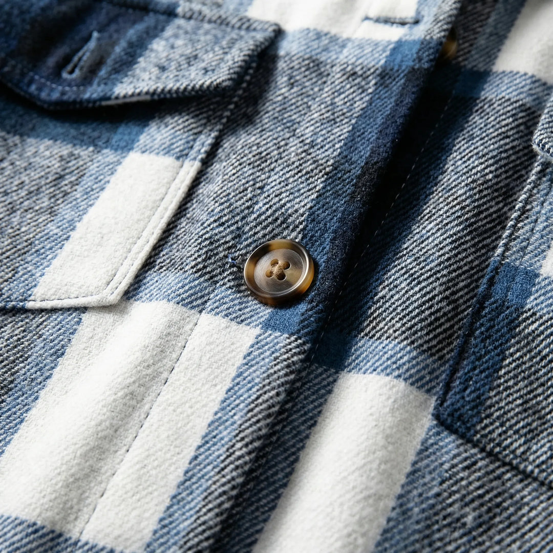 Shackora - Chaqueta abotonada de cuadros extragrande