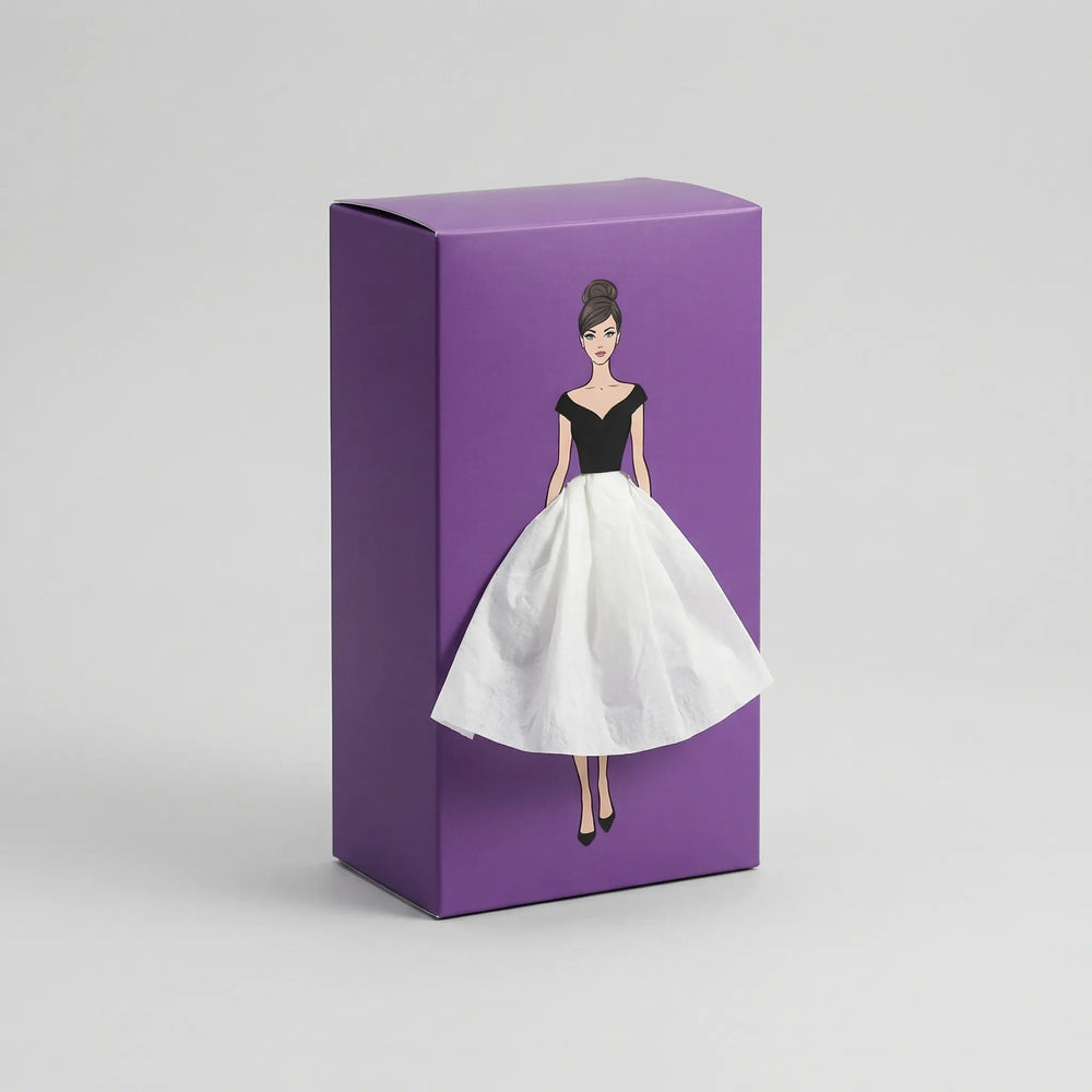 Skirtisse - Dispensador de pañuelos decorativo de estilo pop-art vintage