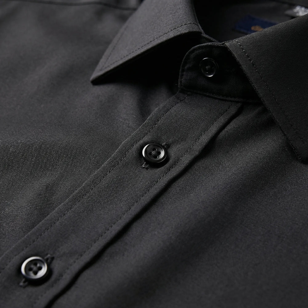 Slexon - Camisa de vestir de manga larga de corte ajustado