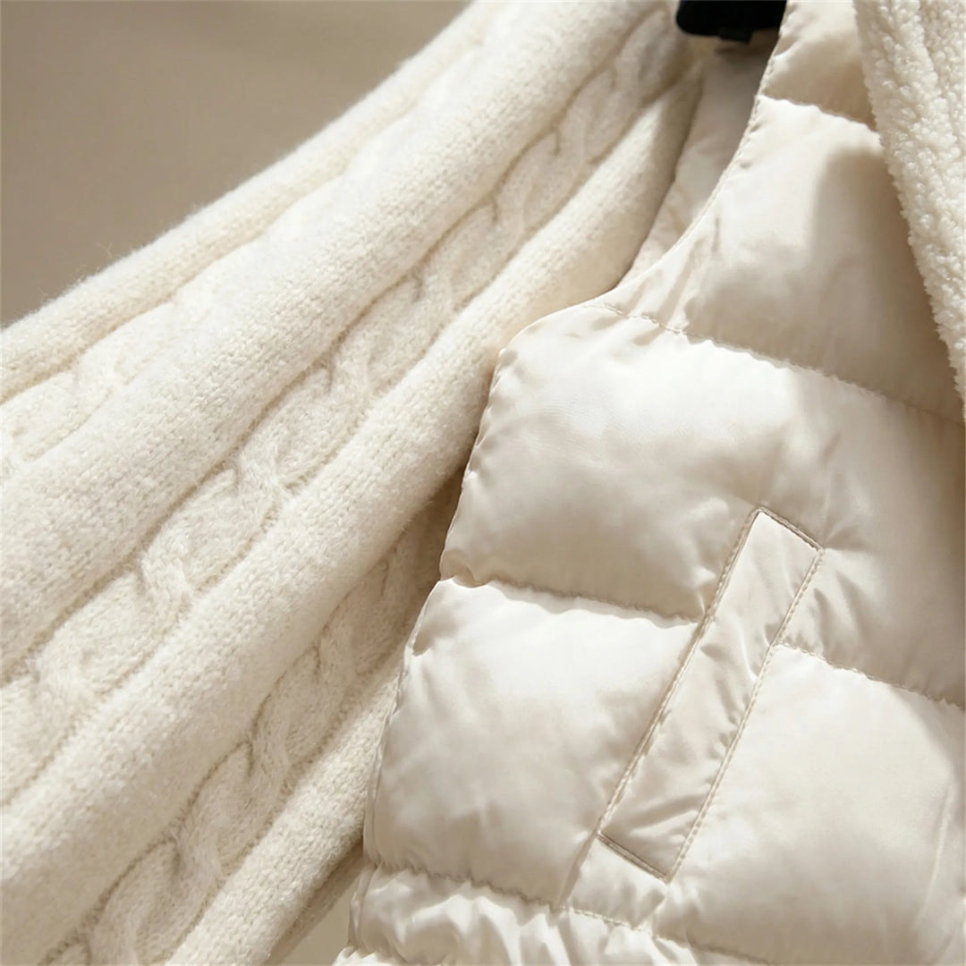 Snowelle - Conjunto de 3 piezas de punto y chaleco acolchado
