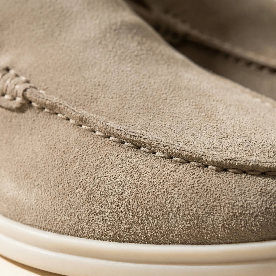 Sofstep - Mocasines de ante sin cordones para hombre