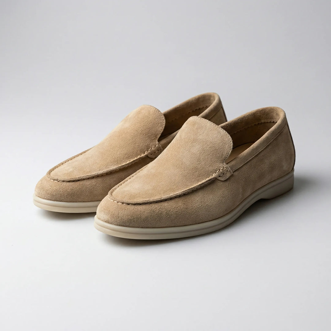 Sofstep - Mocasines de ante sin cordones para hombre