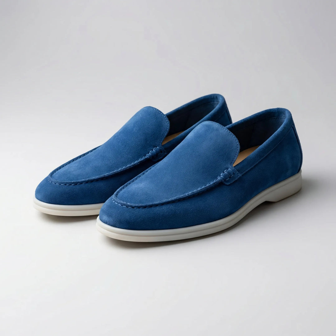 Sofstep - Mocasines de ante sin cordones para hombre