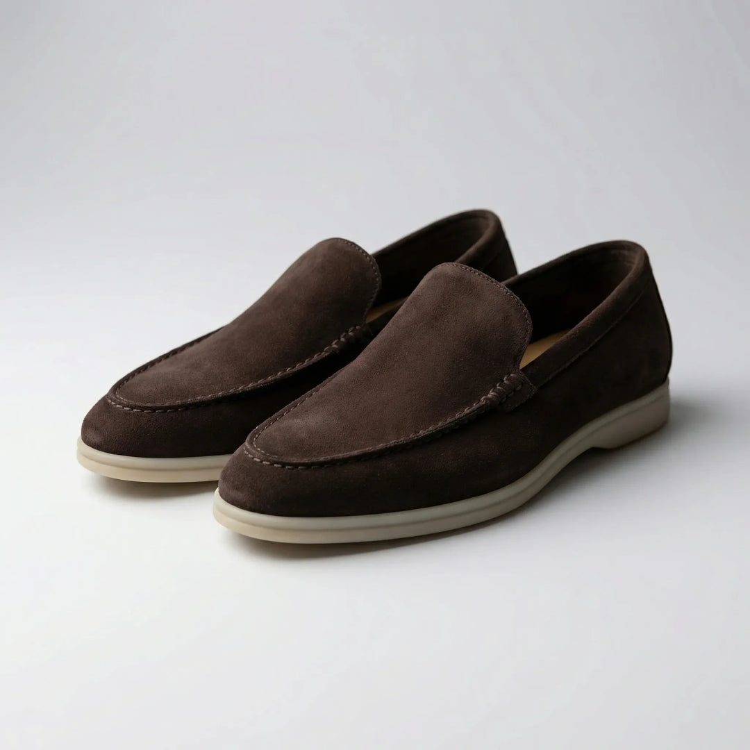 Sofstep - Mocasines de ante sin cordones para hombre