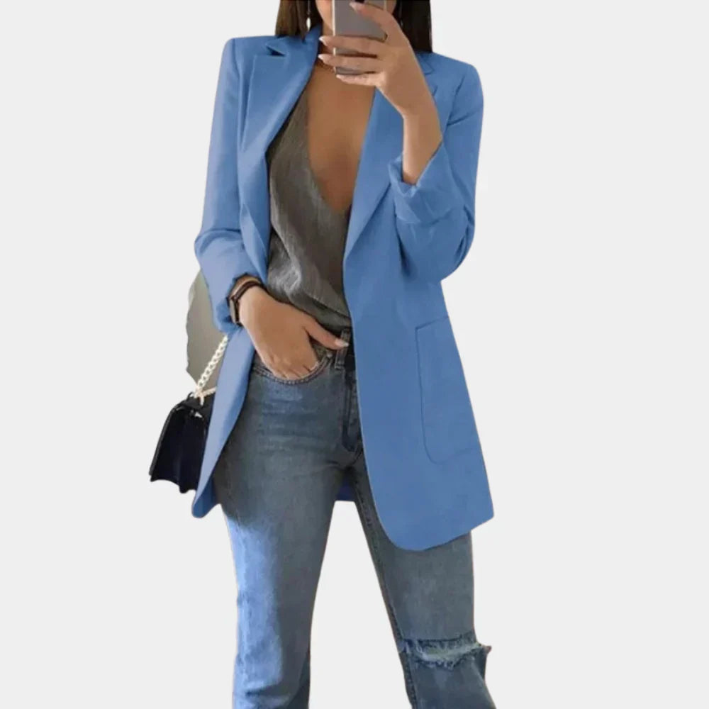 Blazer Largo Slim Fit para Mujeres
