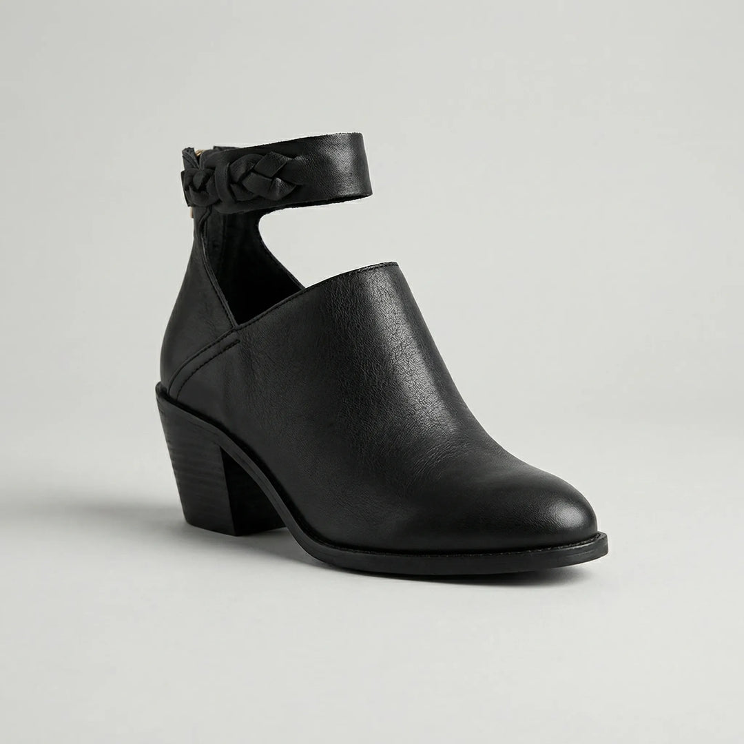 Staccara - Botines de tacón ancho para mujer