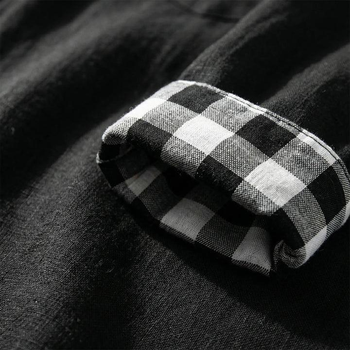 Stradell - Camisa informal de manga larga con botones delanteros