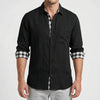 Camisa de Manga Larga con Botones Casual para Hombres