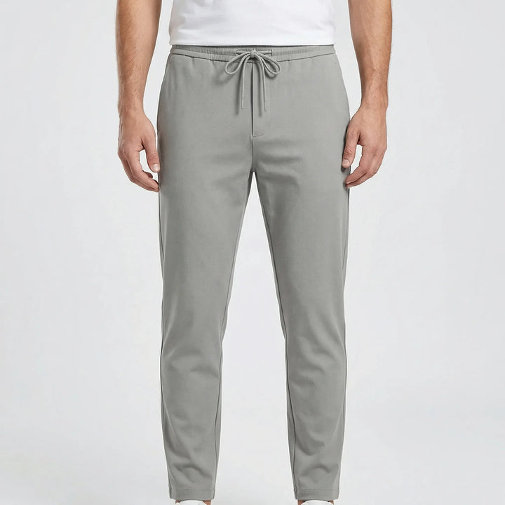 Straxen - Pantalones elásticos de corte recto para hombre