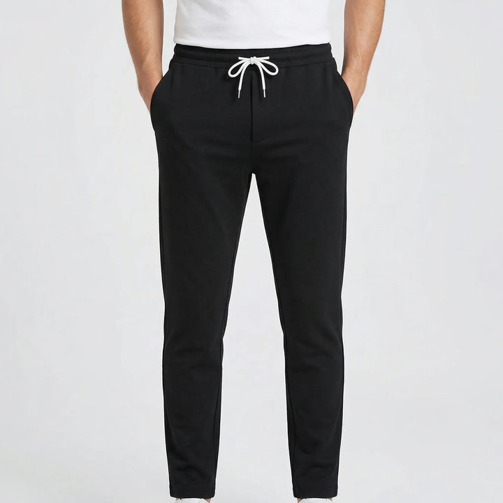 Straxen - Pantalones elásticos de corte recto para hombre