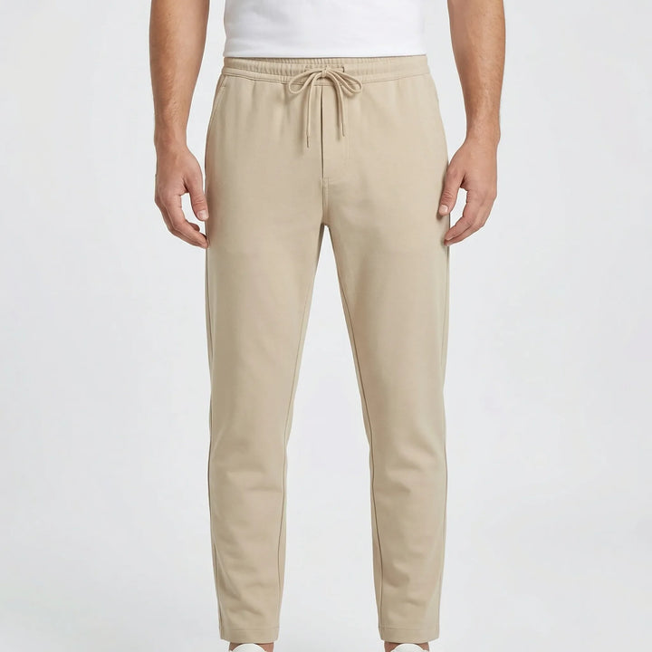 Straxen - Pantalones elásticos de corte recto para hombre