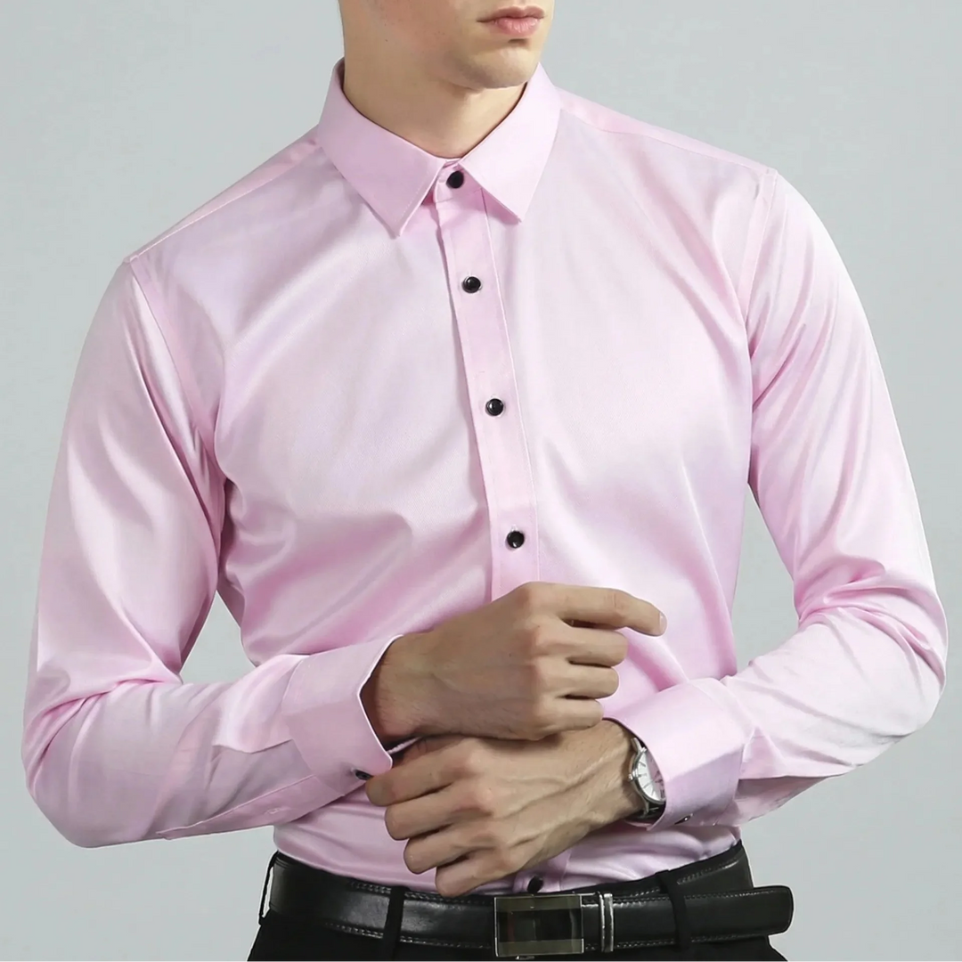 Strexivo - Camisa de vestir de manga larga elástica en cuatro direcciones