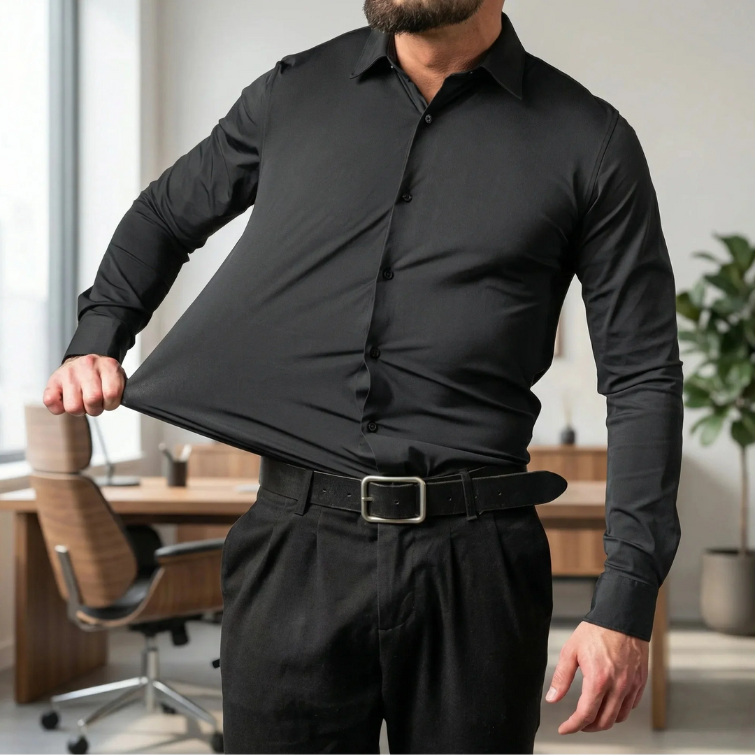 Strexivo - Camisa de vestir de manga larga elástica en cuatro direcciones