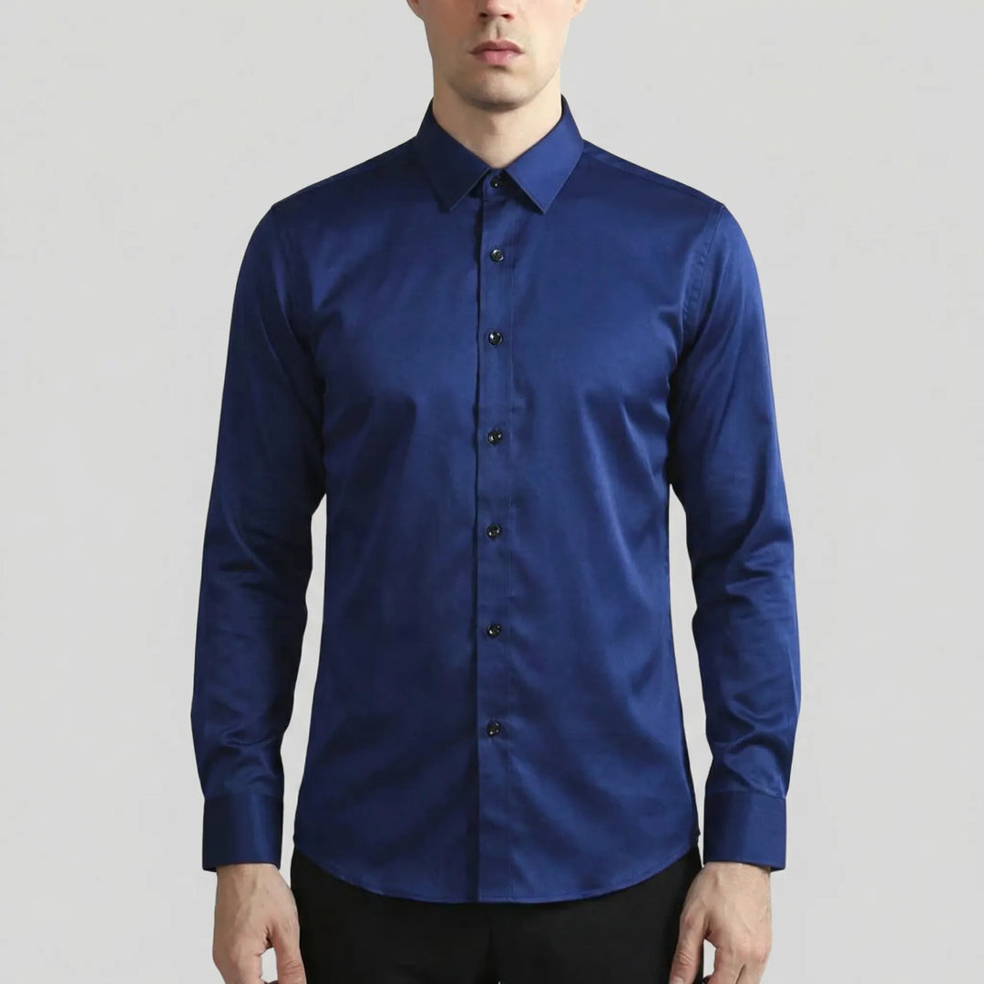 Strexivo - Camisa de vestir de manga larga elástica en cuatro direcciones
