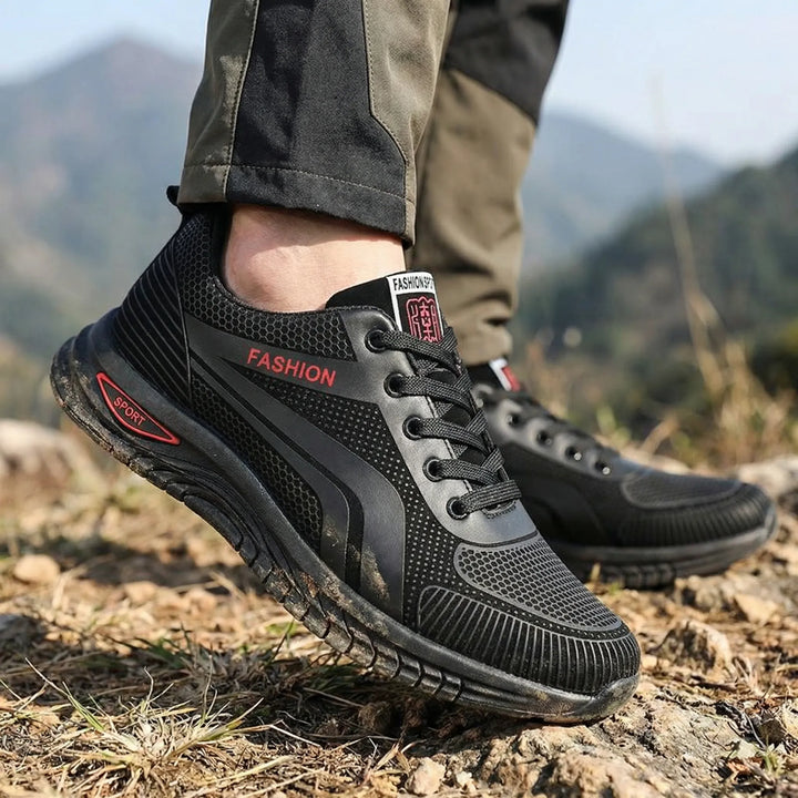 Strideon - Zapatillas de senderismo con cordones resistentes al agua