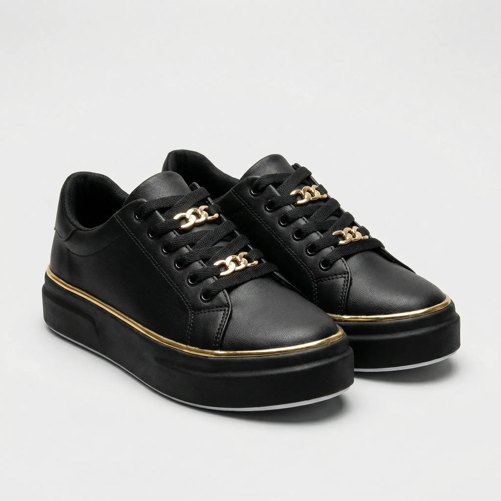 Strively - Zapatillas deportivas con plataforma y cordones para mujer