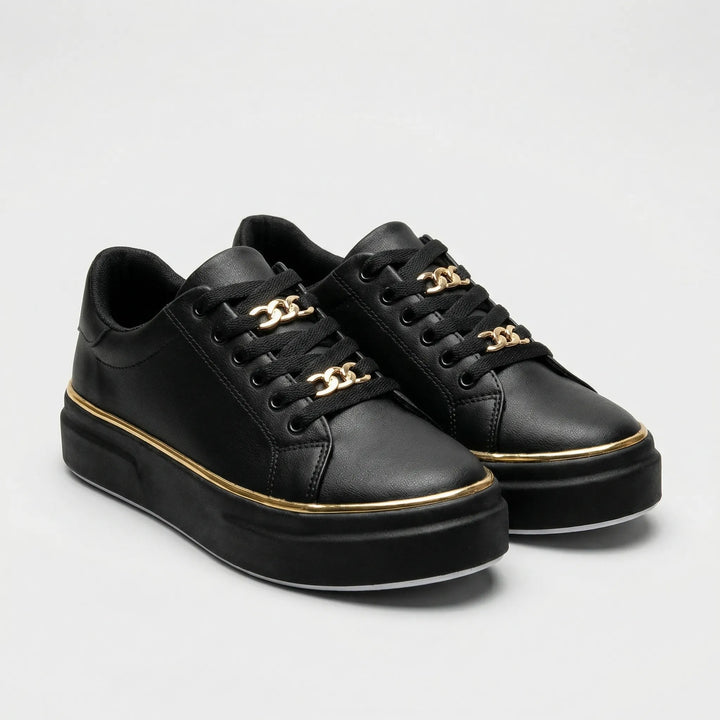 Strively - Zapatillas deportivas con plataforma y cordones para mujer