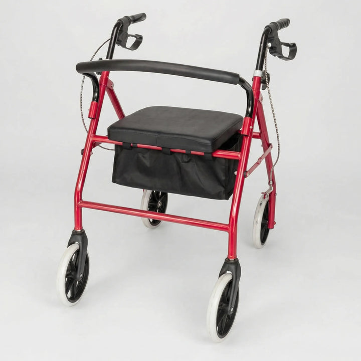 Strollex - Andador con ruedas de 4 ruedas con asiento