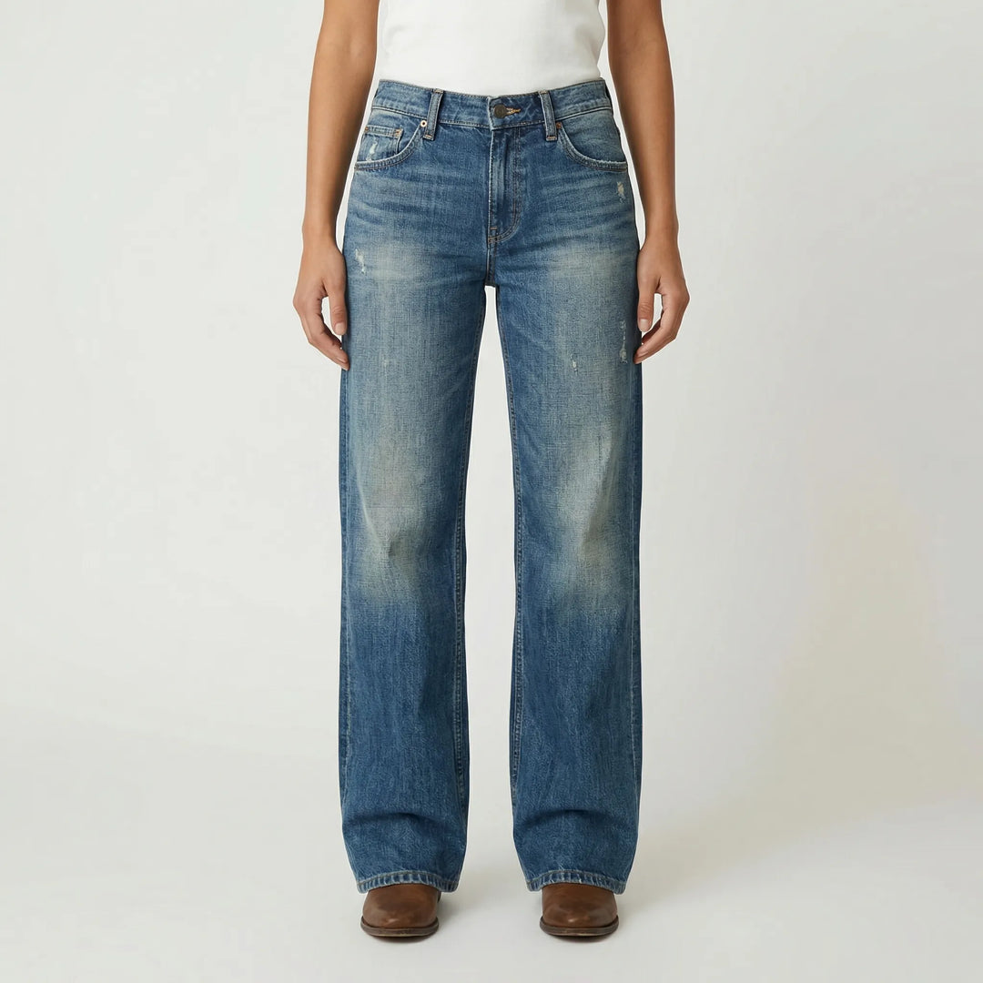 Strolvex - Pantalones de mujer de pierna ancha y corte recto