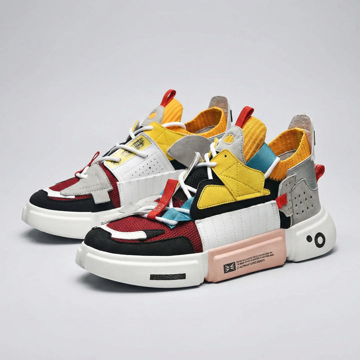 Struxlo - Zapatillas deportivas con cordones y suela gruesa