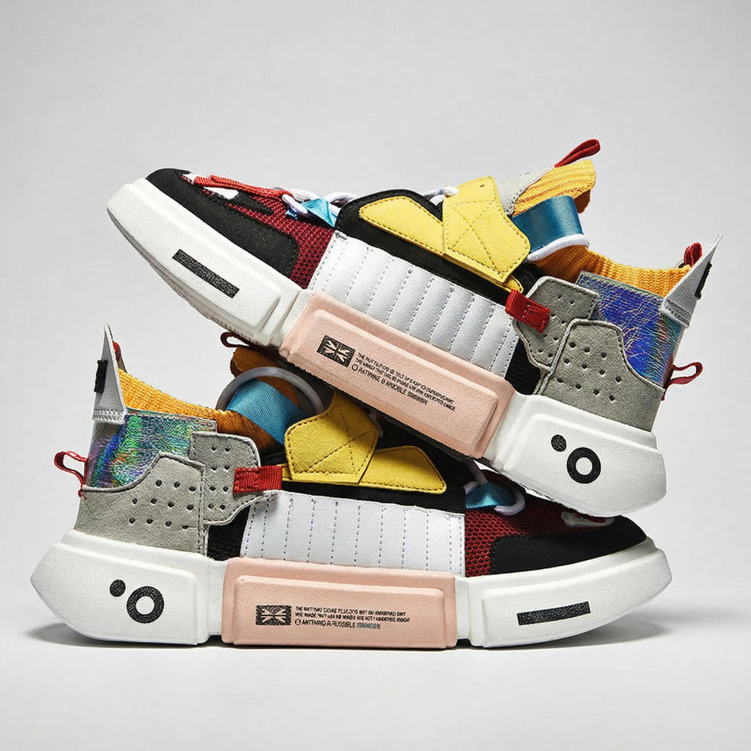 Struxlo - Zapatillas deportivas con cordones y suela gruesa