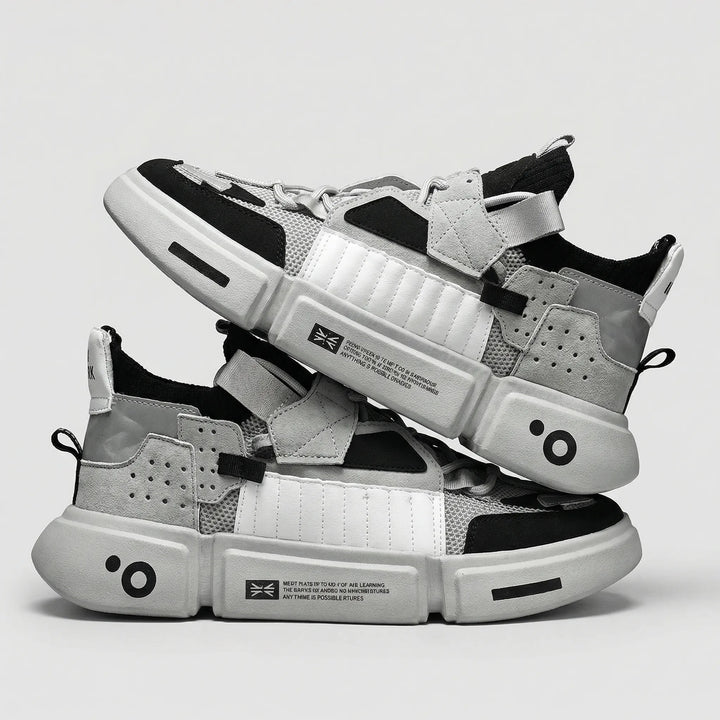 Struxlo - Zapatillas deportivas con cordones y suela gruesa