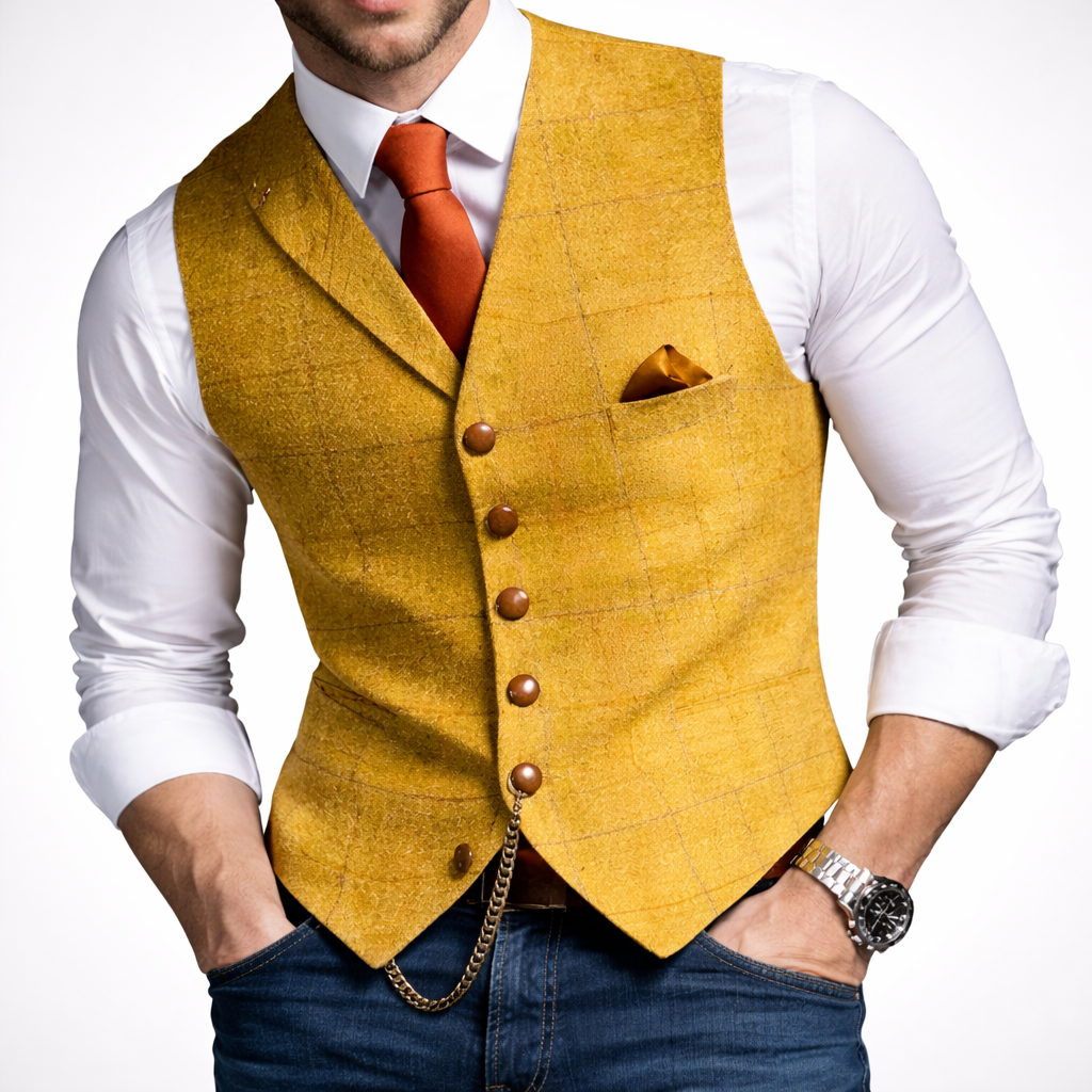 Chalecos de Botón Slim Fit para Hombre