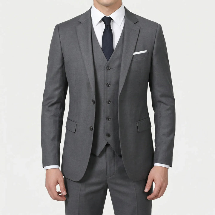Suitvero - Traje formal de 3 piezas de corte ajustado