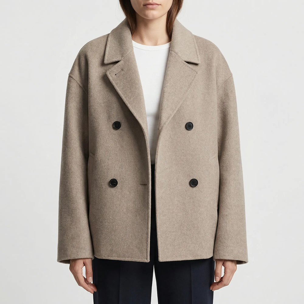 Tauvrex - Chaqueta corta de doble botonadura para mujer