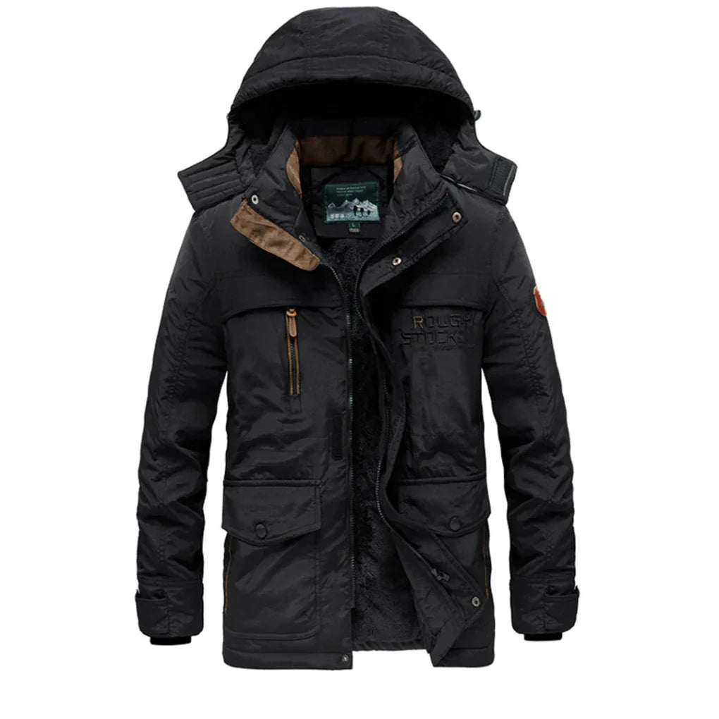Abrigo de Invierno Elegante con Capucha para Hombres