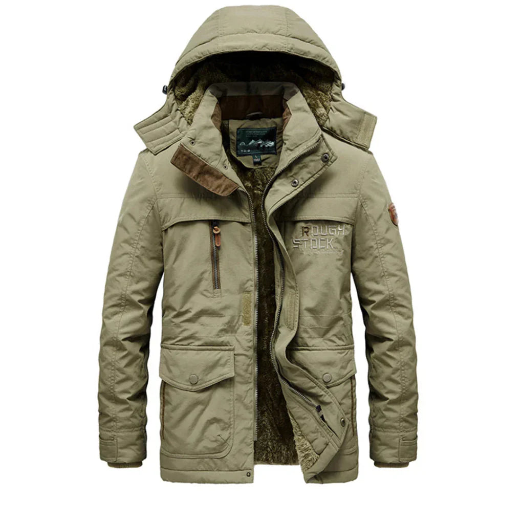 Abrigo de Invierno Elegante con Capucha para Hombres