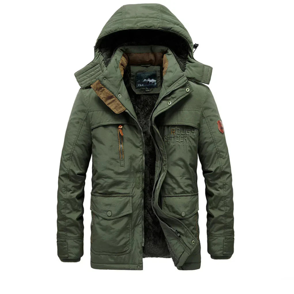 Abrigo de Invierno Elegante con Capucha para Hombres
